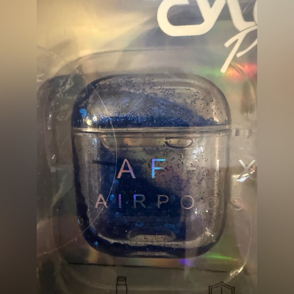 Blue Glitter AirPods Case Cover